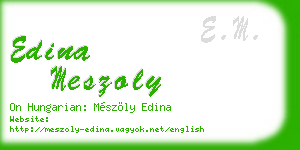 edina meszoly business card